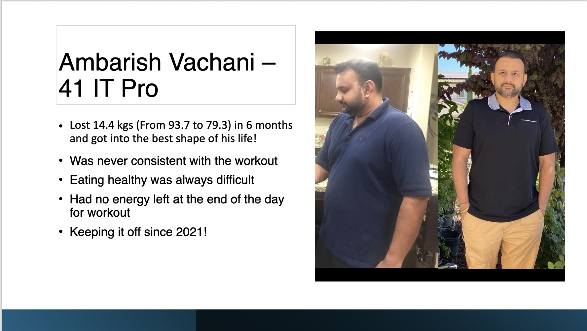 Client testimonial