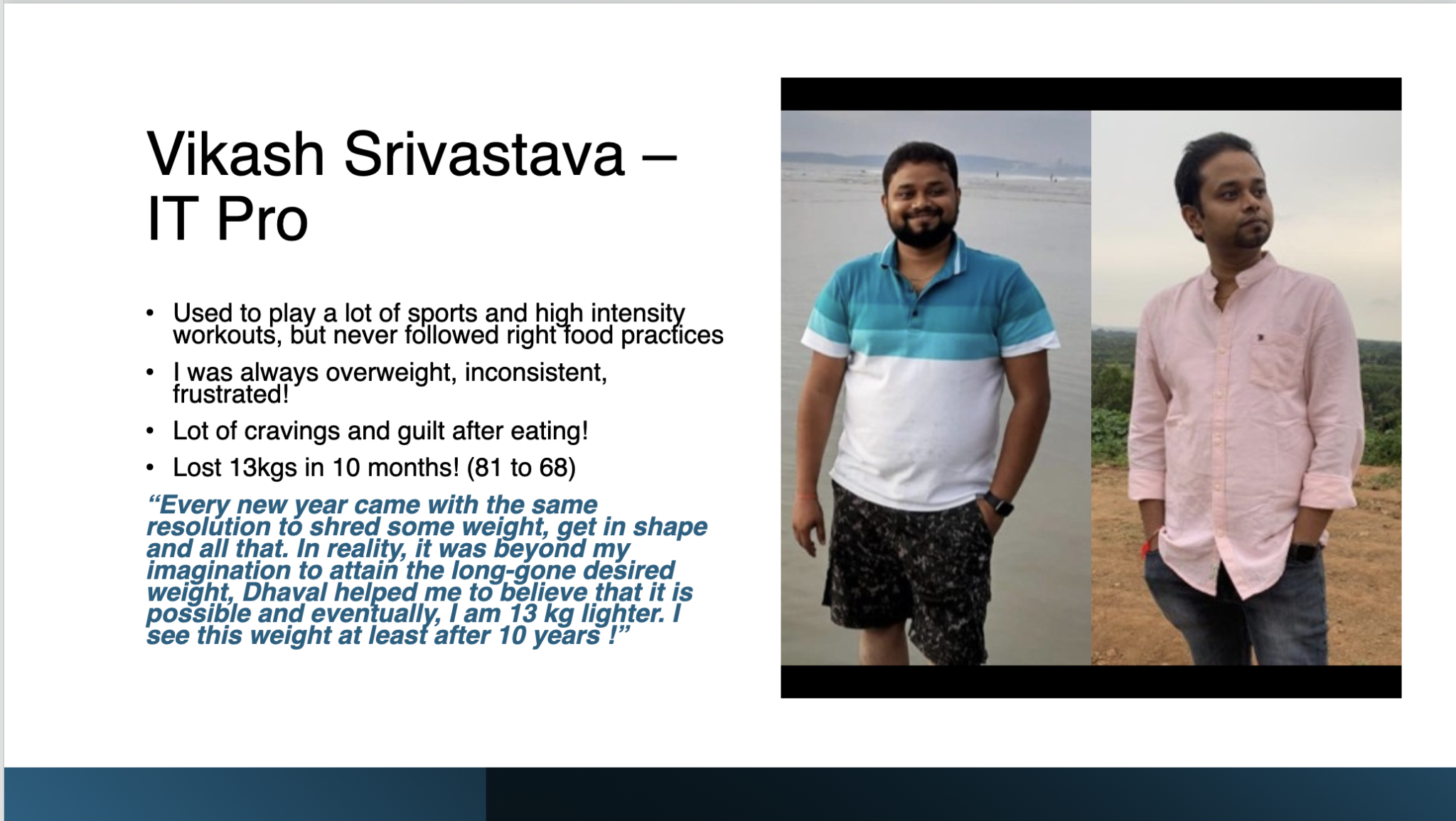 Client testimonial